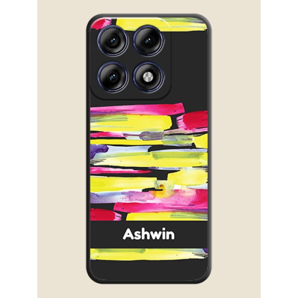 Brush Coloured On Space Black Custom Soft Matte Mobile Back Cover - Motorola Edge 70 Pro 5G Brush Coloured On Space Black Custom Soft Matte Mobile Back Cover - Motorola Edge 70 Pro 5G