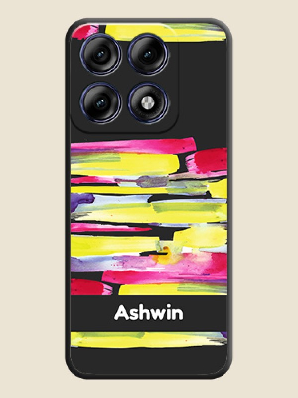 Brush Coloured On Space Black Custom Soft Matte Mobile Back Cover - Motorola Edge 70 Pro 5G
