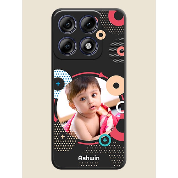 Multicoloured Round Image On Space Black Custom Soft Matte Mobile Back Cover - Motorola Edge 70 Pro 5G Multicoloured Round Image On Space Black Custom Soft Matte Mobile Back Cover - Motorola Edge 70 Pro 5G
