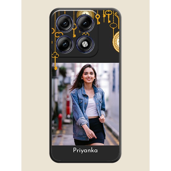 Decorative Design with Text On Space Black Custom Soft Matte Mobile Back Cover - Motorola Edge 70 Pro 5G Decorative Design with Text On Space Black Custom Soft Matte Mobile Back Cover - Motorola Edge 70 Pro 5G