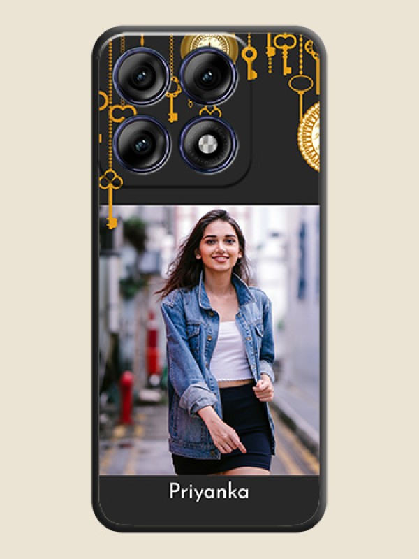 Decorative Design with Text On Space Black Custom Soft Matte Mobile Back Cover - Motorola Edge 70 Pro 5G