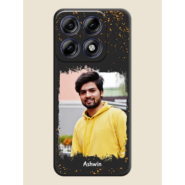 Spray Free Design on Photo On Space Black Custom Soft Matte Mobile Back Cover - Motorola Edge 70 Pro 5G