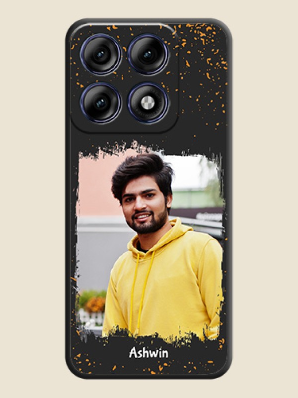 Spray Free Design on Photo On Space Black Custom Soft Matte Mobile Back Cover - Motorola Edge 70 Pro 5G