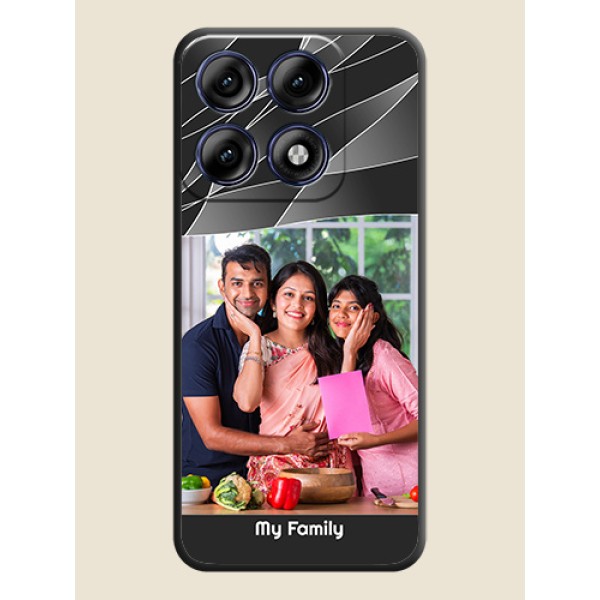 Mixed Wave Lines on Photo On Space Black Custom Soft Matte Mobile Back Cover - Motorola Edge 70 Pro 5G