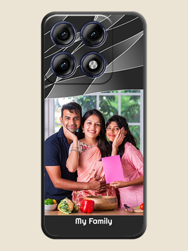 Mixed Wave Lines on Photo On Space Black Custom Soft Matte Mobile Back Cover - Motorola Edge 70 Pro 5G