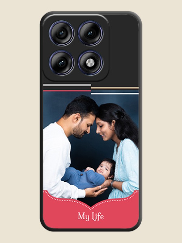 Classic Plain Design with Name On Space Black Custom Soft Matte Mobile Back Cover - Motorola Edge 70 Pro 5G