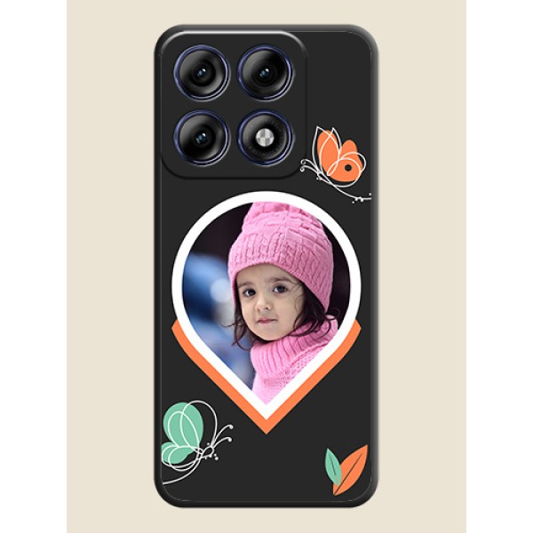 Upload Pic With Simple Butterly Design On Space Black Custom Soft Matte Mobile Back Cover - Motorola Edge 70 Pro 5G Upload Pic With Simple Butterly Design On Space Black Custom Soft Matte Mobile Back Cover - Motorola Edge 70 Pro 5G