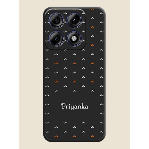 Simple Pattern With Custom Text On Space Black Custom Soft Matte Mobile Back Cover - Motorola Edge 70 Pro 5G Simple Pattern With Custom Text On Space Black Custom Soft Matte Mobile Back Cover - Motorola Edge 70 Pro 5G