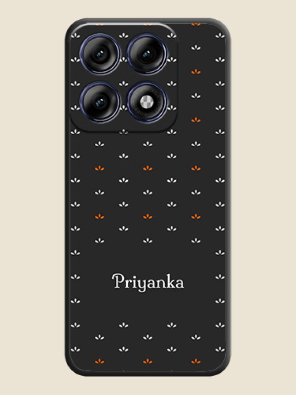 Simple Pattern With Custom Text On Space Black Custom Soft Matte Mobile Back Cover - Motorola Edge 70 Pro 5G
