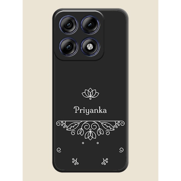 Lotus Garden Custom Text On Space Black Custom Soft Matte Mobile Back Cover - Motorola Edge 70 Pro 5G Lotus Garden Custom Text On Space Black Custom Soft Matte Mobile Back Cover - Motorola Edge 70 Pro 5G