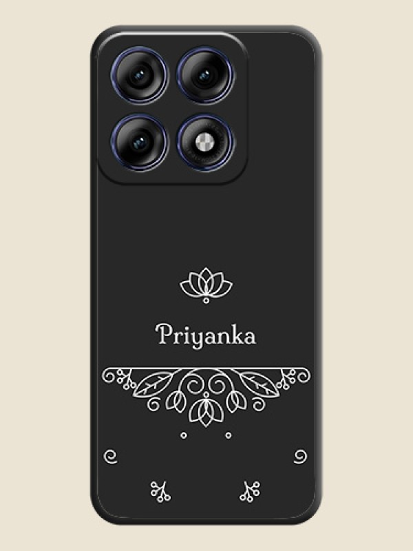 Lotus Garden Custom Text On Space Black Custom Soft Matte Mobile Back Cover - Motorola Edge 70 Pro 5G