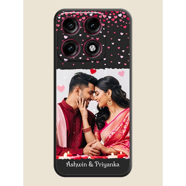 Fall in Love with Your Partner on Photo On Space Black Custom Soft Matte Mobile Back Cover - Motorola Edge 70 Pro Plus 5G Fall in Love with Your Partner on Photo On Space Black Custom Soft Matte Mobile Back Cover - Motorola Edge 70 Pro Plus 5G