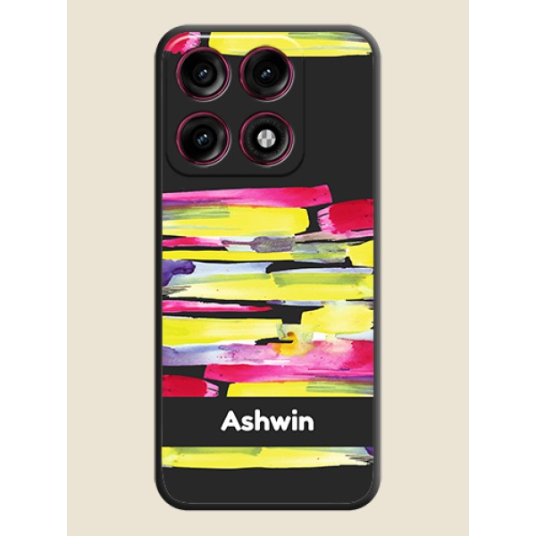 Brush Coloured On Space Black Custom Soft Matte Mobile Back Cover - Motorola Edge 70 Pro Plus 5G Brush Coloured On Space Black Custom Soft Matte Mobile Back Cover - Motorola Edge 70 Pro Plus 5G