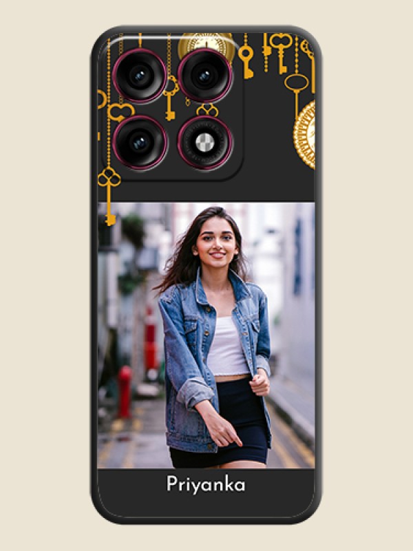 Decorative Design with Text On Space Black Custom Soft Matte Mobile Back Cover - Motorola Edge 70 Pro Plus 5G