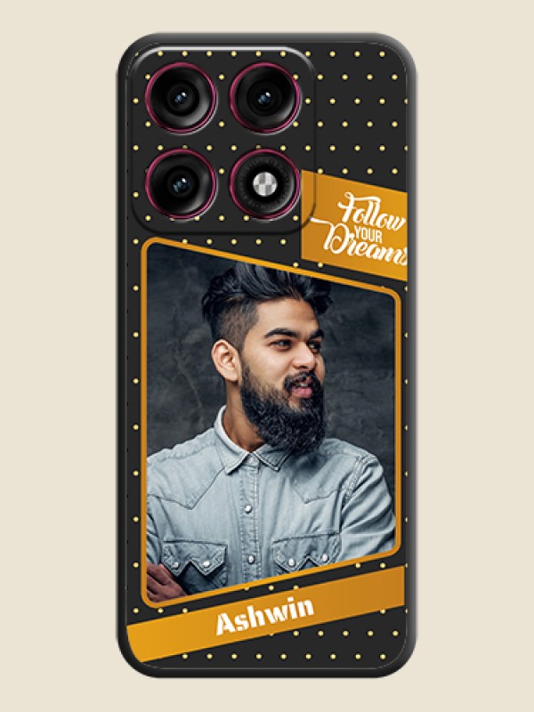 Follow Your Dreams with White Dots On Space Black Custom Soft Matte Mobile Back Cover - Motorola Edge 70 Pro Plus 5G