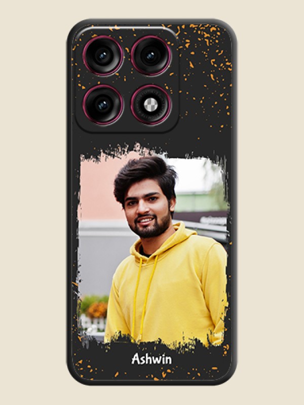 Spray Free Design on Photo On Space Black Custom Soft Matte Mobile Back Cover - Motorola Edge 70 Pro Plus 5G