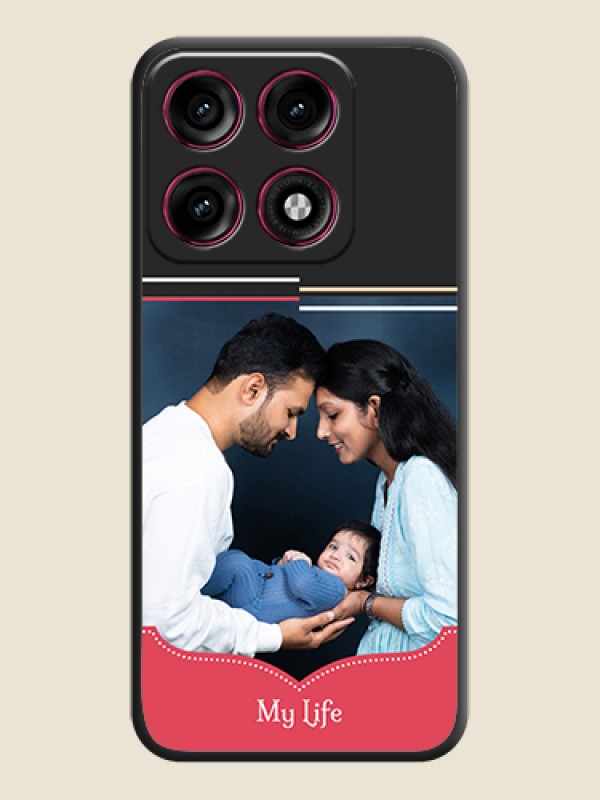 Classic Plain Design with Name On Space Black Custom Soft Matte Mobile Back Cover - Motorola Edge 70 Pro Plus 5G