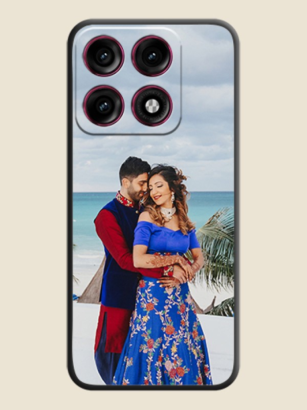 Full Single Pic Upload On Space Black Custom Soft Matte Mobile Back Cover - Motorola Edge 70 Pro Plus 5G