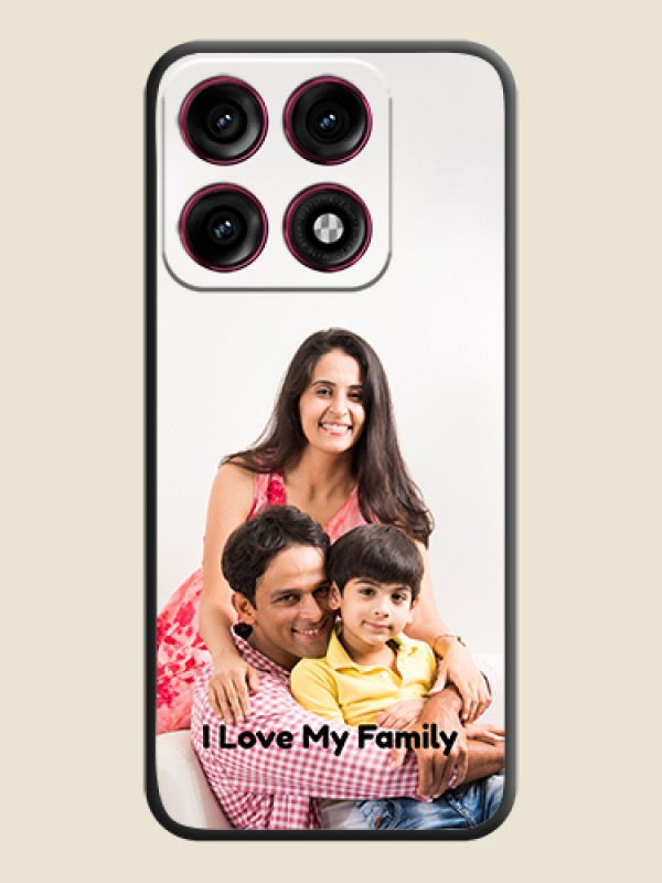 Full Single Pic Upload With Text On Space Black Custom Soft Matte Mobile Back Cover - Motorola Edge 70 Pro Plus 5G