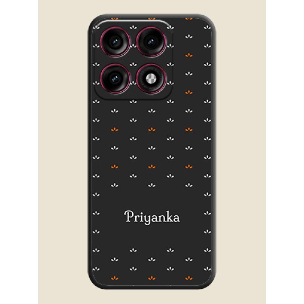 Simple Pattern With Custom Text On Space Black Custom Soft Matte Mobile Back Cover - Motorola Edge 70 Pro Plus 5G Simple Pattern With Custom Text On Space Black Custom Soft Matte Mobile Back Cover - Motorola Edge 70 Pro Plus 5G