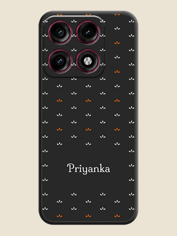 Simple Pattern With Custom Text On Space Black Custom Soft Matte Mobile Back Cover - Motorola Edge 70 Pro Plus 5G