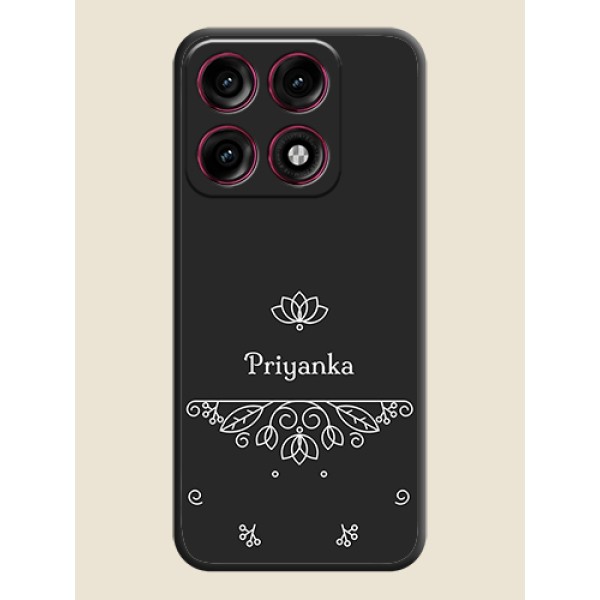 Lotus Garden Custom Text On Space Black Custom Soft Matte Mobile Back Cover - Motorola Edge 70 Pro Plus 5G Lotus Garden Custom Text On Space Black Custom Soft Matte Mobile Back Cover - Motorola Edge 70 Pro Plus 5G