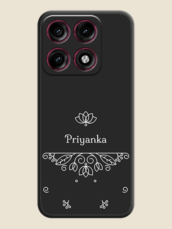 Lotus Garden Custom Text On Space Black Custom Soft Matte Mobile Back Cover - Motorola Edge 70 Pro Plus 5G