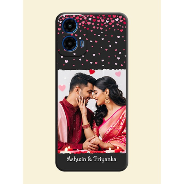 Fall in Love with Your Partner - Photo on Space Black Soft Matte Phone Cover - Motorola G34 5G Fall in Love with Your Partner - Photo on Space Black Soft Matte Phone Cover - Motorola G34 5G