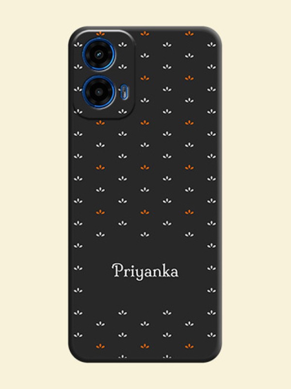 Simple Pattern With Custom Text On Space Black Personalized Soft Matte Phone Covers - Motorola G34 5G
