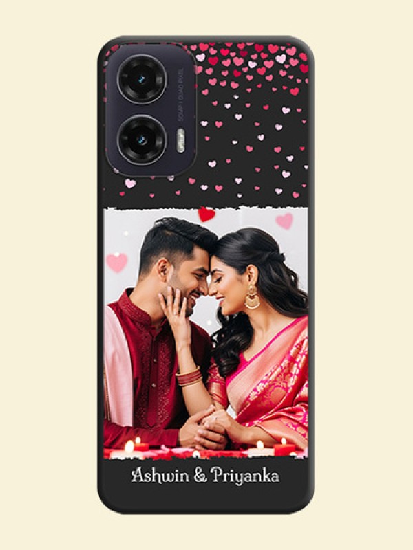 Fall in Love with Your Partner on Photo On Space Black Custom Soft Matte Mobile Back Cover - Motorola G35 5G