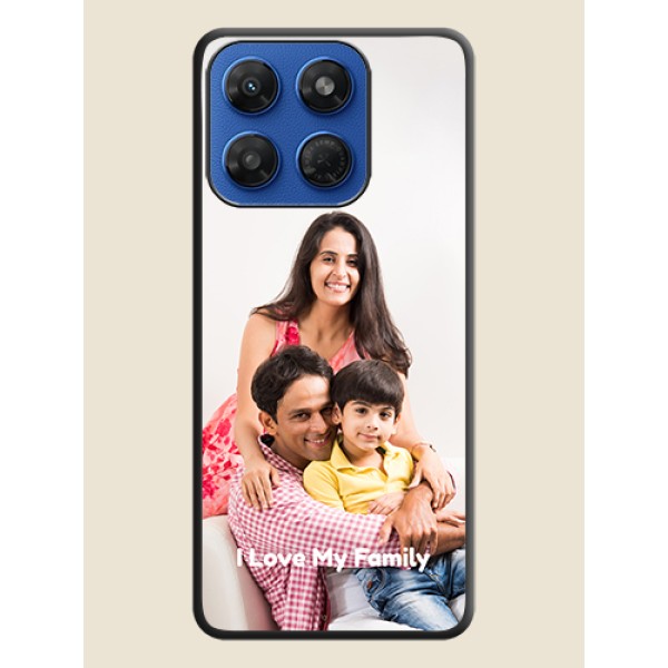 Full Single Pic Upload With Text On Space Black Custom Soft Matte Mobile Back Cover - Motorola G37 5G Full Single Pic Upload With Text On Space Black Custom Soft Matte Mobile Back Cover - Motorola G37 5G