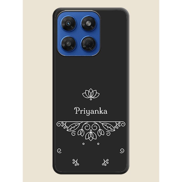 Lotus Garden Custom Text On Space Black Custom Soft Matte Mobile Back Cover - Motorola G37 5G Lotus Garden Custom Text On Space Black Custom Soft Matte Mobile Back Cover - Motorola G37 5G
