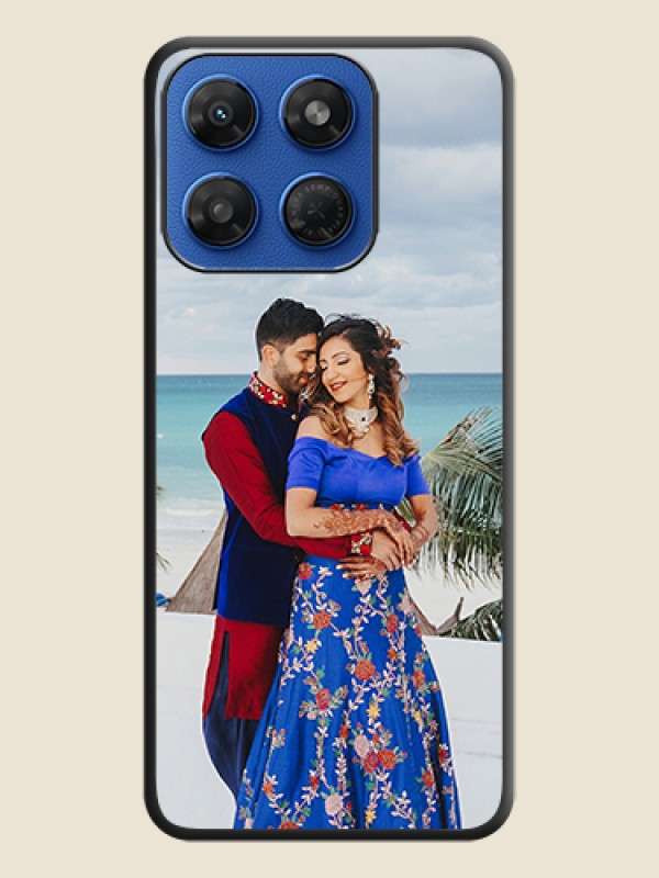 Full Single Pic Upload On Space Black Custom Soft Matte Mobile Back Cover - Motorola G37 Power 5G