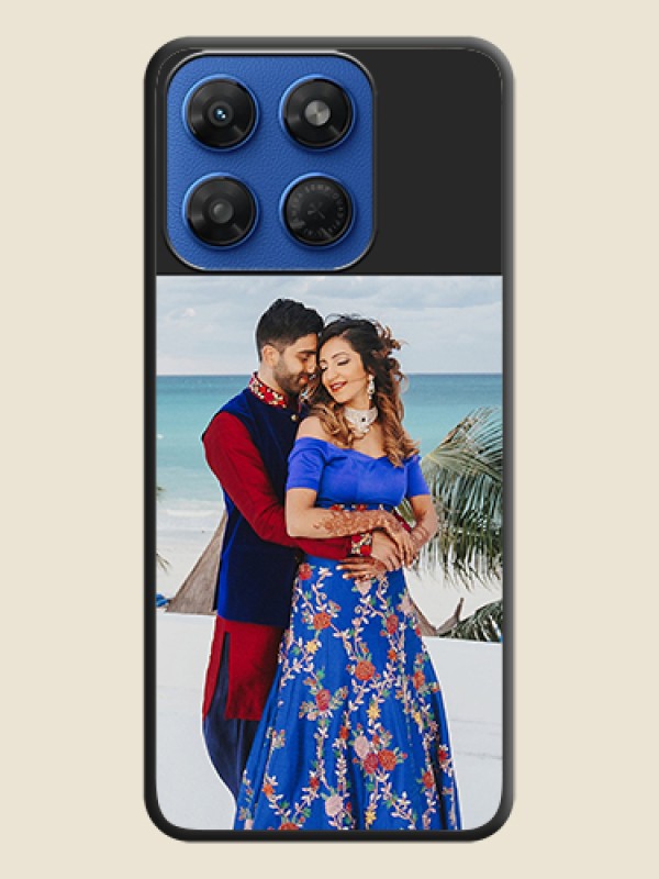Image Upload With Space Black Color On Custom Soft Matte Mobile Back Cover - Motorola G37 Power 5G