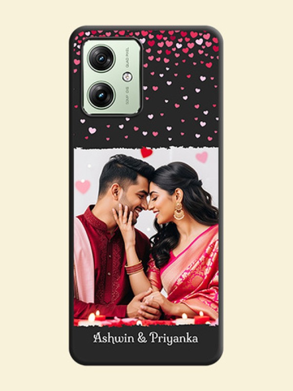 Fall in Love with Your Partner on Photo On Space Black Custom Soft Matte Mobile Back Cover - Motorola G54 5G