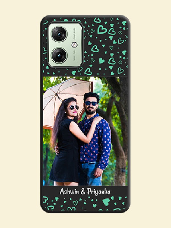 Sea Green Indefinite Love Pattern - Photo on Space Black Soft Matte Mobile Cover - Motorola G64 5G