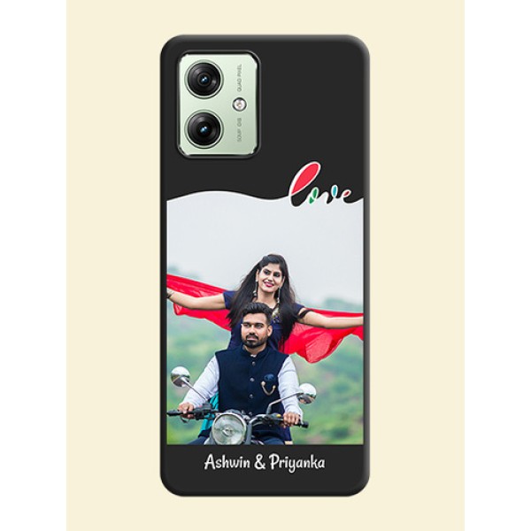 Fall in Love Pattern with Picture - Photo on Space Black Soft Matte Mobile Case - Motorola G64 5G Fall in Love Pattern with Picture - Photo on Space Black Soft Matte Mobile Case - Motorola G64 5G