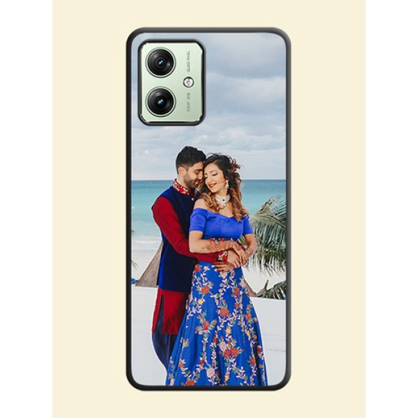 Full Single Pic Upload On Space Black Personalized Soft Matte Phone Covers - Motorola G64 5G Full Single Pic Upload On Space Black Personalized Soft Matte Phone Covers - Motorola G64 5G