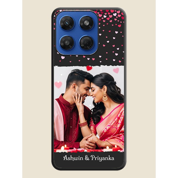 Fall in Love with Your Partner on Photo On Space Black Custom Soft Matte Mobile Back Cover - Motorola G77 Power 5G Fall in Love with Your Partner on Photo On Space Black Custom Soft Matte Mobile Back Cover - Motorola G77 Power 5G