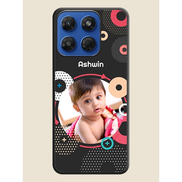 Multicoloured Round Image On Space Black Custom Soft Matte Mobile Back Cover - Motorola G77 Power 5G