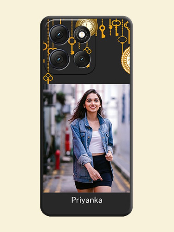Decorative Design with Text On Space Black Custom Soft Matte Mobile Back Cover - Motorola G86 Power 5G
