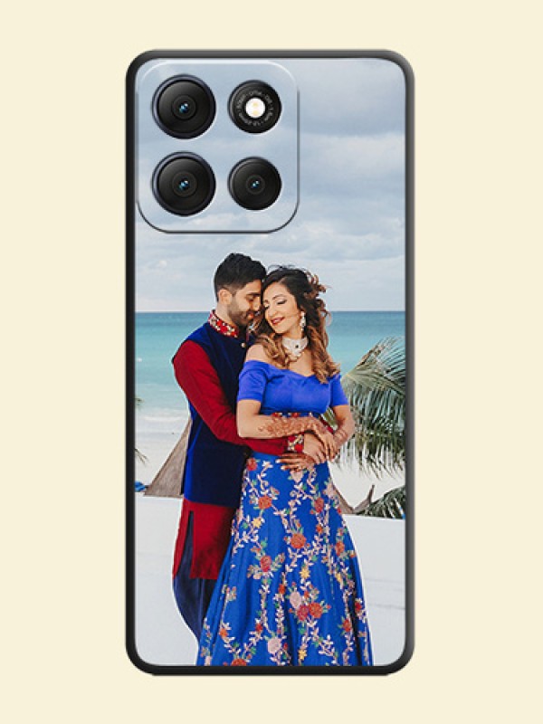 Full Single Pic Upload On Space Black Custom Soft Matte Mobile Back Cover - Motorola G86 Power 5G