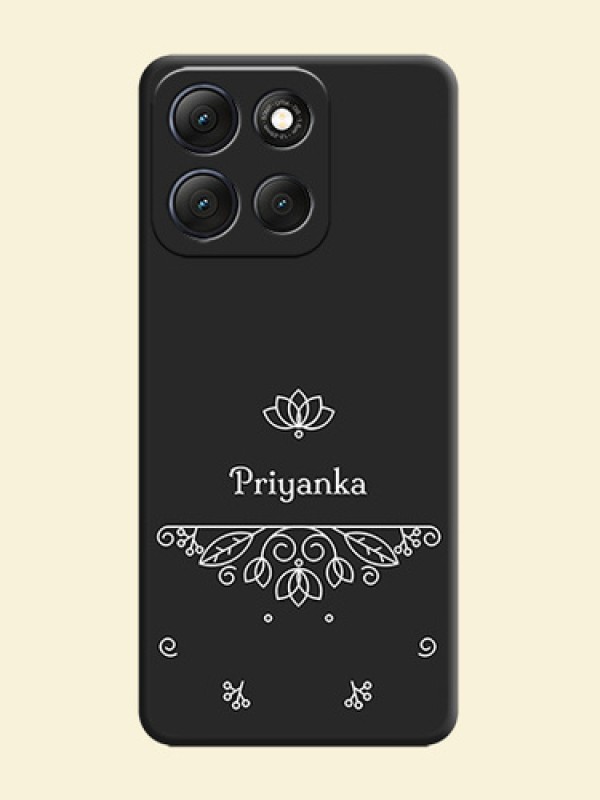 Lotus Garden Custom Text On Space Black Custom Soft Matte Mobile Back Cover - Motorola G86 Power 5G