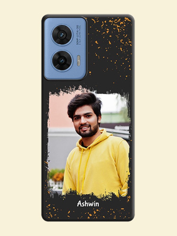 Spray Free Design on Photo On Space Black Custom Soft Matte Mobile Back Cover - Motorola G96 5G