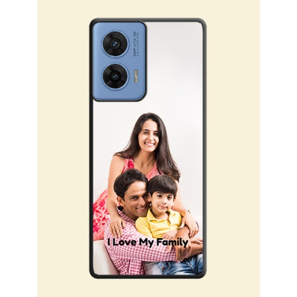 Full Single Pic Upload With Text On Space Black Custom Soft Matte Mobile Back Cover - Motorola G96 5G Full Single Pic Upload With Text On Space Black Custom Soft Matte Mobile Back Cover - Motorola G96 5G