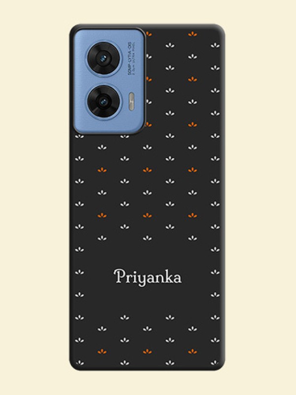 Simple Pattern With Custom Text On Space Black Custom Soft Matte Mobile Back Cover - Motorola G96 5G