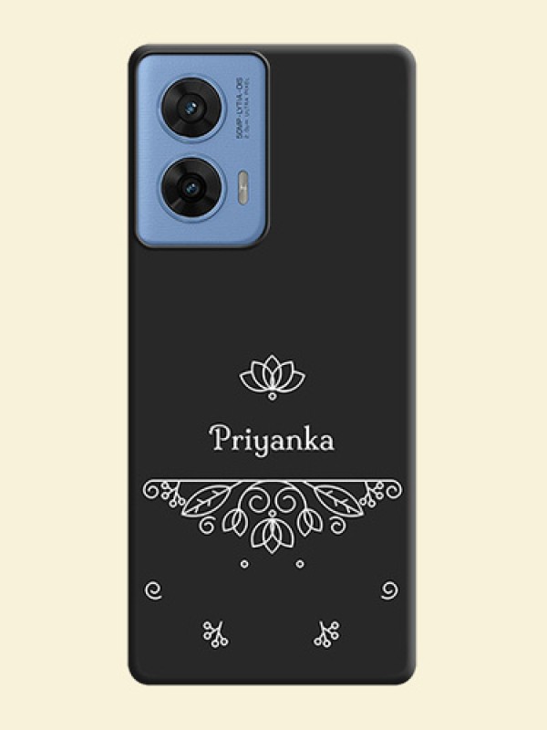 Lotus Garden Custom Text On Space Black Custom Soft Matte Mobile Back Cover - Motorola G96 5G
