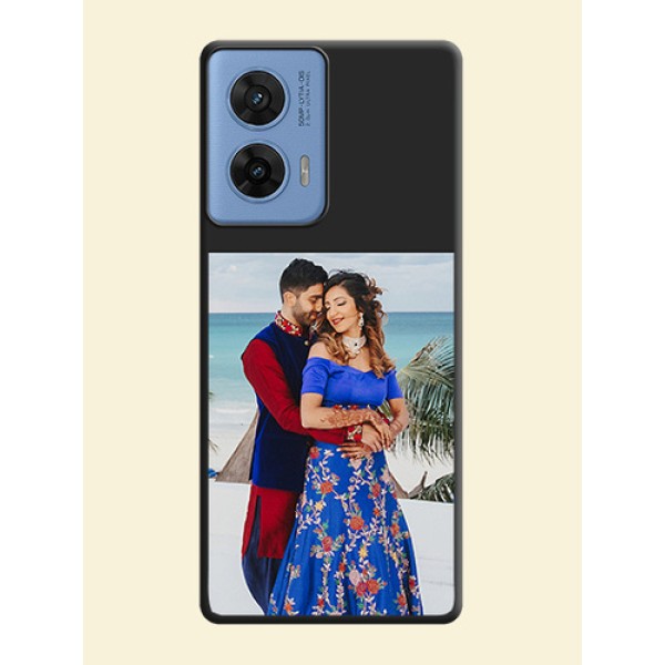 Image Upload With Space Black Color On Custom Soft Matte Mobile Back Cover - Motorola G96 5G Image Upload With Space Black Color On Custom Soft Matte Mobile Back Cover - Motorola G96 5G
