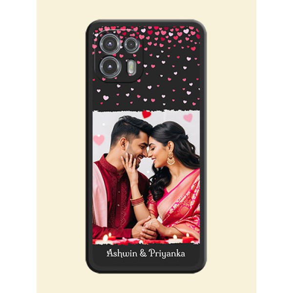 Fall in Love with Your Partner  on Photo on Space Black Soft Matte Phone Cover - Moto Edge 20 Fusion 5G