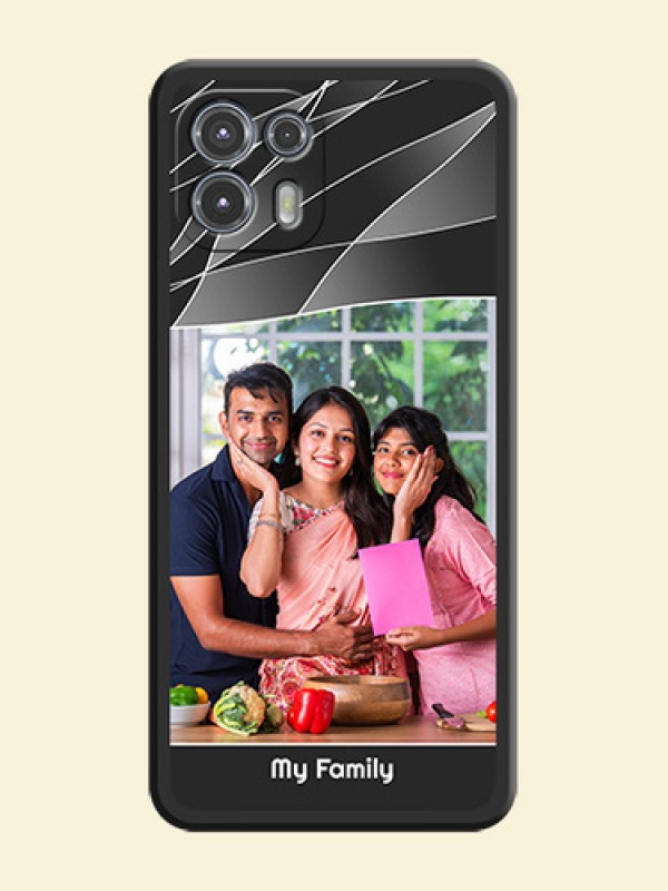 Mixed Wave Lines on Photo on Space Black Soft Matte Mobile Cover - Moto Edge 20 Fusion 5G